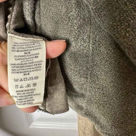 Free People Size Small Collapsing Twill Moto Jacket In Military‎ Distressed Hem - Picture 7 of 7